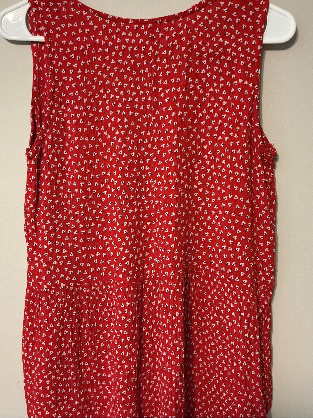 Sim & Sam Red Patterned Sleeveless Top - Picture 6 of 8